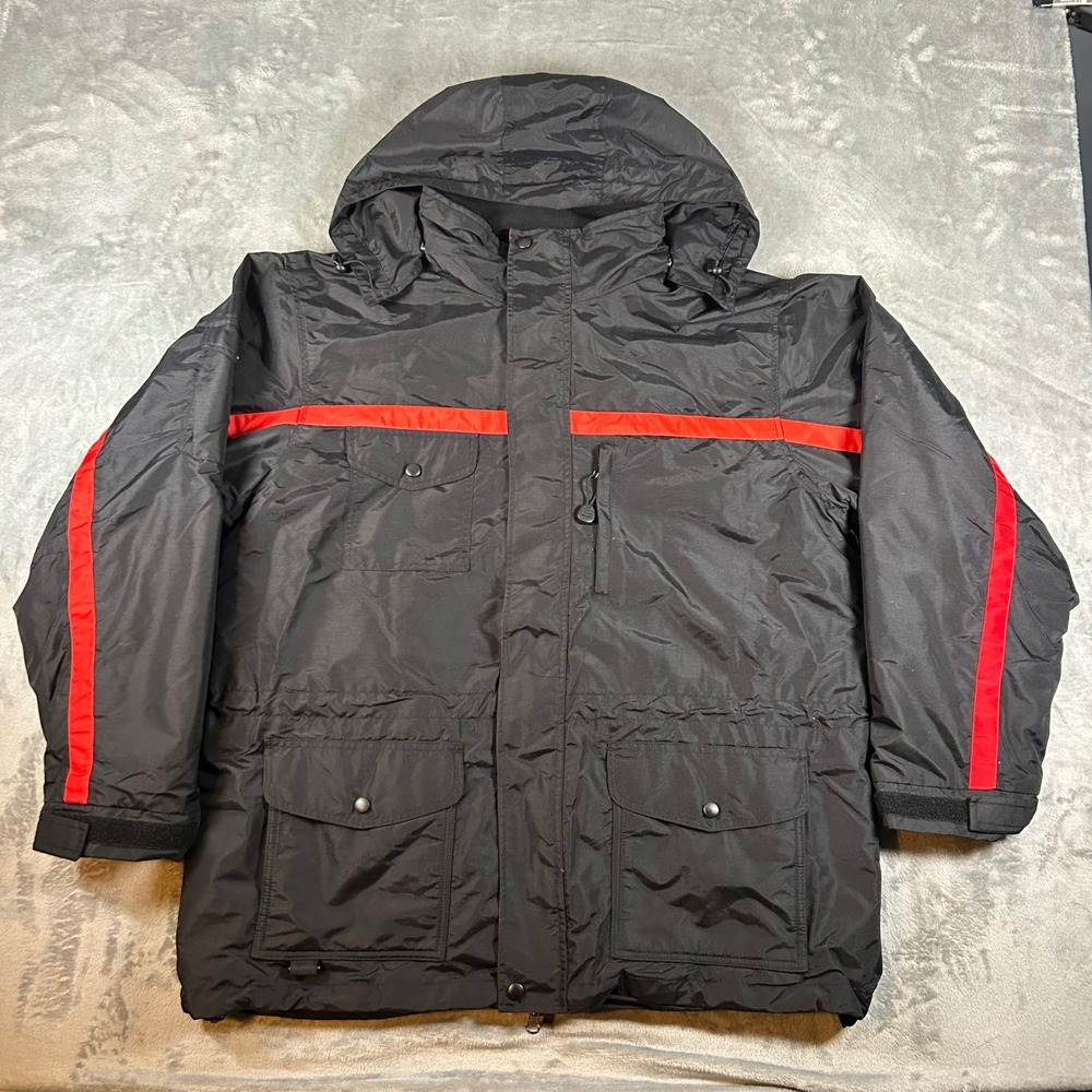 Vintage Marlboro Adventure Team Jacket Red Black Fleece Lined Parka XL NWT